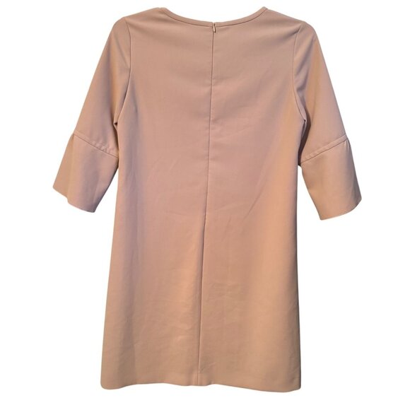 Luisa Cerano Blush Pink V-Neck Dress With Flared Sleeves Size 6 women dress - Picture 10 of 11